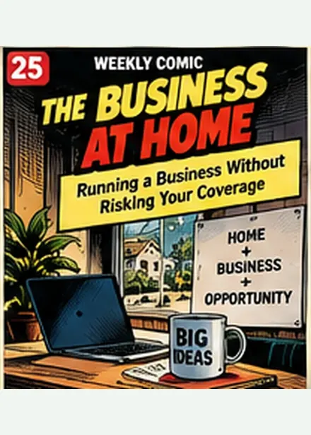 Home-Based Businesses and Homeowners Insurance insurance comic cover