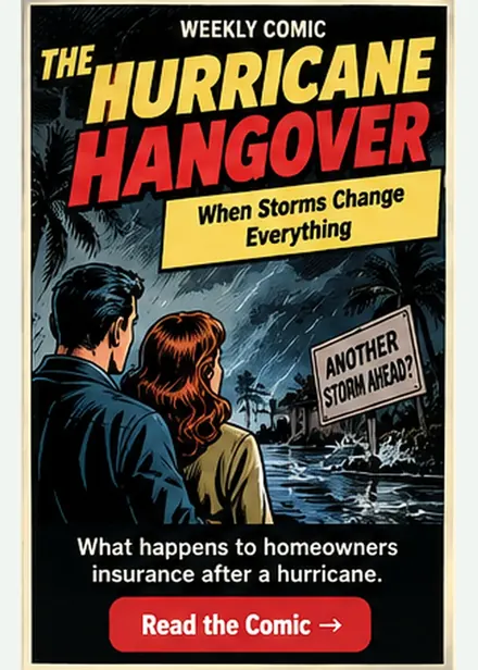 Home Insurance After a Hurricane insurance comic cover