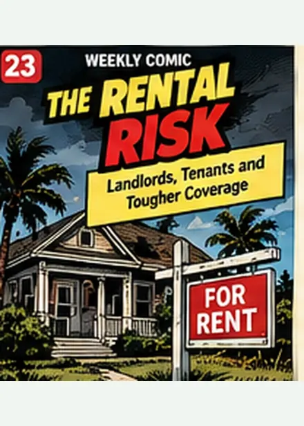 Rental Property Insurance: Landlords, Tenants and Coverage insurance comic cover