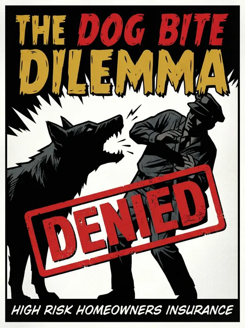 Weekly Comic: The Dog Bite Dilemma - dog-bite liability and homeowners insurance