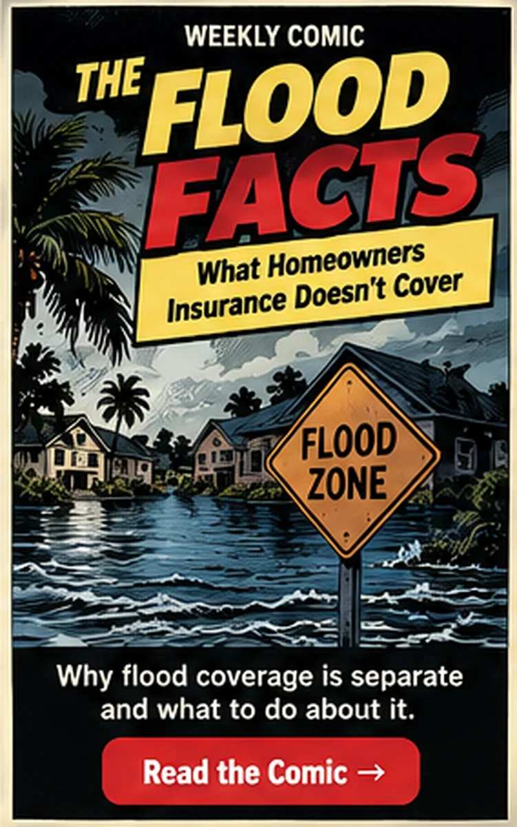 Flood Facts weekly comic cover