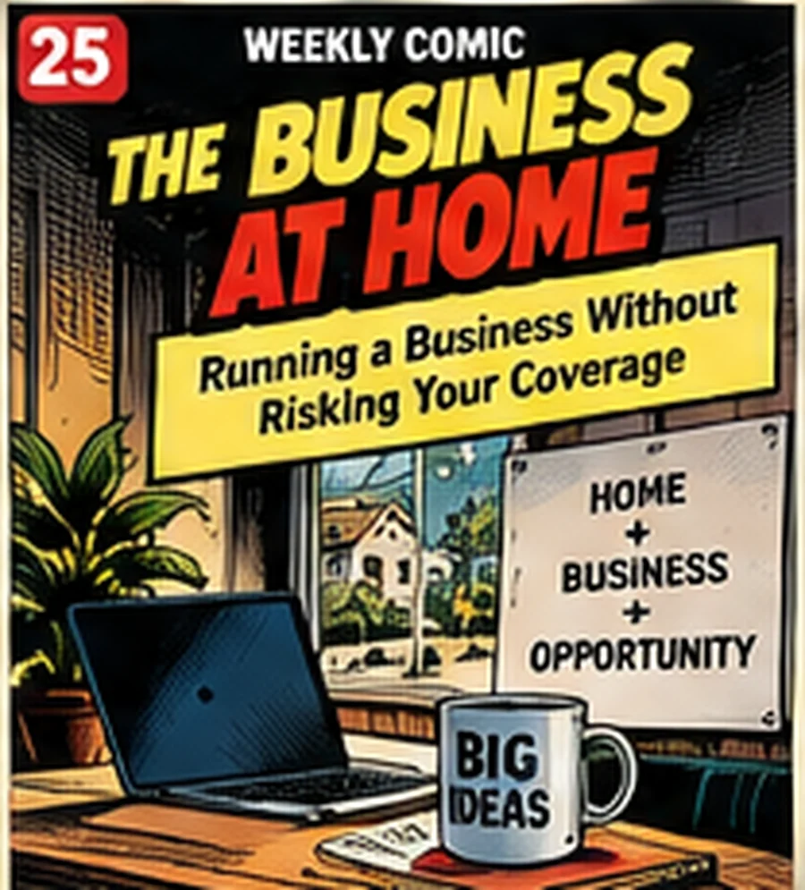 The Business at Home weekly comic cover