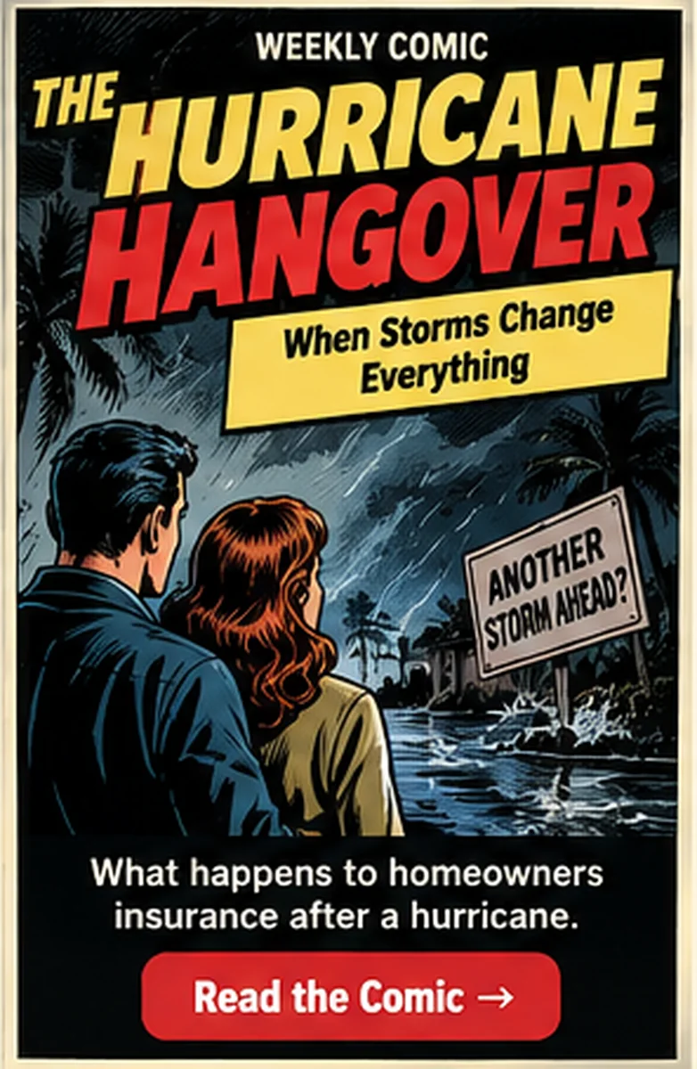 The Hurricane Hangover weekly comic cover