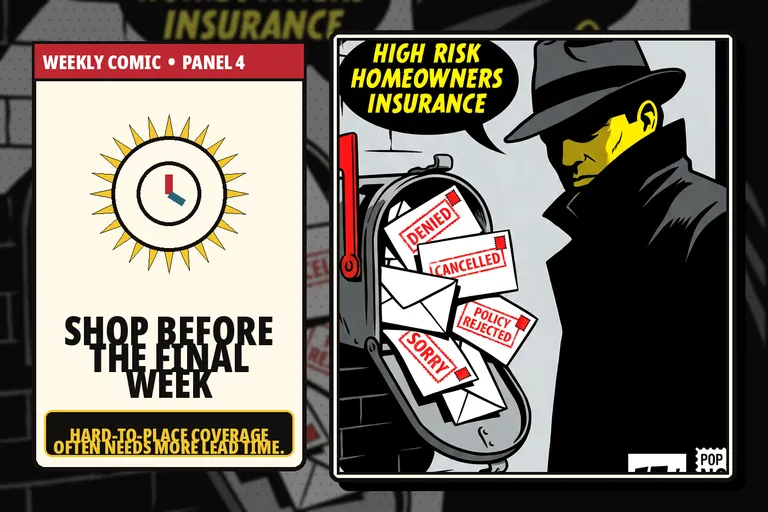 Comic-style clock showing the deadline to replace a nonrenewed policy.