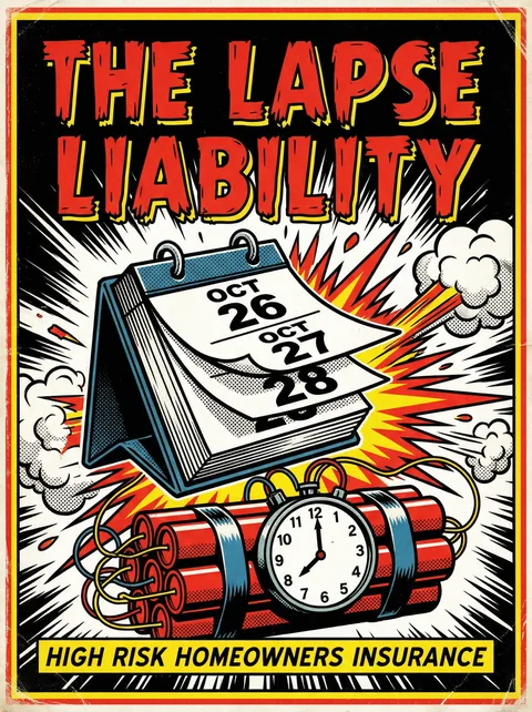 Weekly Comic: The Lapse Liability - lapse in homeowners insurance