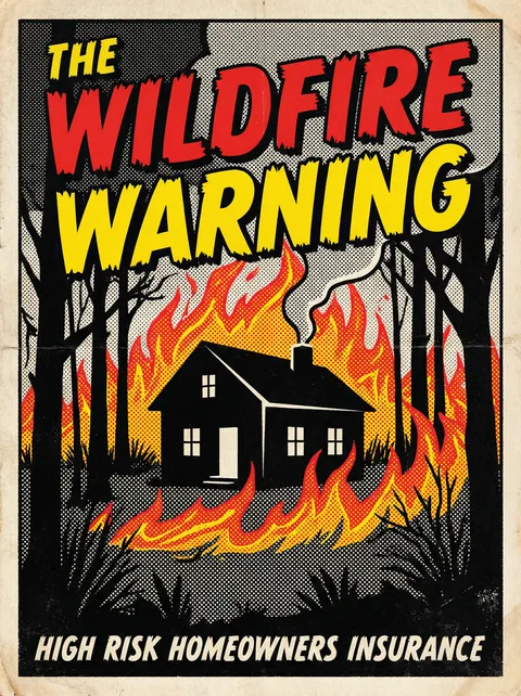 Weekly Comic: The Wildfire Warning  -  wildfire risk and home insurance